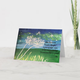 Schicken Sie einen Gedanken Karte