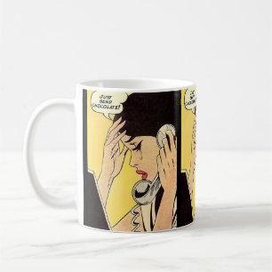 Schicken Sie einfach Schokolade Vintage Kunst Kaffeetasse
