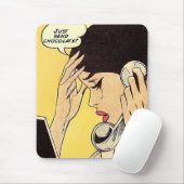 Schicken Sie einfach Schokolade Vintages Comic Mousepad (Mit Mouse)