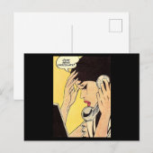Schicken Sie einfach Schokolade Vintages Comic Postkarte (Vorne/Hinten)