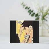 Schicken Sie einfach Schokolade Vintages Comic Postkarte (Stehend Vorderseite)