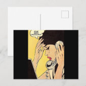 Schicken Sie einfach Schokolade Vintages Comic Postkarte (Vorne/Hinten)