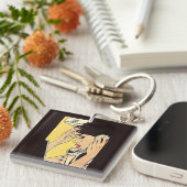 Schicken Sie einfach Schokolade Vintages Comic Schlüsselanhänger (Vorderseite rechts)