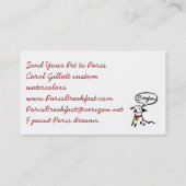 Schicken Sie Ihr Haustier zu Visitenkarte (Rückseite)