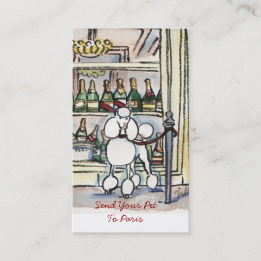 Schicken Sie Ihr Haustier zu Visitenkarte (Vorderseite)