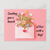 Schicken Sie Liebe und Umarmung! Postkarte (Vorderseite)