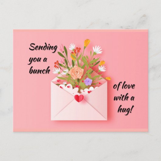 Schicken Sie Liebe und Umarmung! Postkarte (Vorderseite)