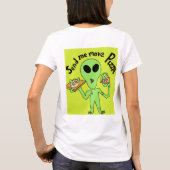 schicken Sie mir mehr Pizza ufo T-Shirt (Rückseite)