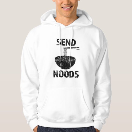 Schicken Sie Noods den Hoodie der lustigen Nudeln (Vorderseite)