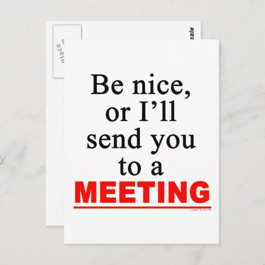 Schicken Sie uns zu einem Treffen mit einem skasti Postkarte (Vorne/Hinten)