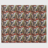 Schicker Boston Terrier Hund Weihnachtsgeschenk Geschenkpapier (Flach)
