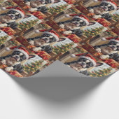 Schicker Boston Terrier Hund Weihnachtsgeschenk Geschenkpapier (Ecke)
