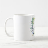 Schicker botanischer Kranz Monogramm Kaffeetasse (Links)