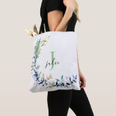 Schicker botanischer Kranz-Monogramm Tasche (Von Nahem)