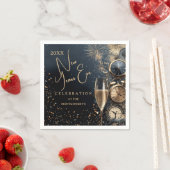 Schicker Champagner Silvesterabend Serviette (Beispiel)