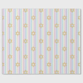 Schicker Davidstern mit Regenbogen-Streifenmuster Geschenkpapier (Flach)