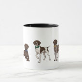 Schicker Deutscher Kurzhaariger Vorstehhund Fliege Tasse (Zentrum)