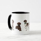 Schicker Deutscher Kurzhaariger Vorstehhund Fliege Tasse (Vorderseite Links)