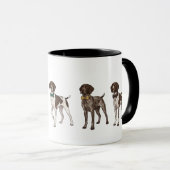 Schicker Deutscher Kurzhaariger Vorstehhund Fliege Tasse (VorderseiteRechts)