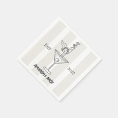 Schicker Doodle Martini Junggesellinnenabschied Co Serviette (Ecke)