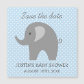 Schicker Elefant Save the Date Baby Shower Magnet (Vorderseite)