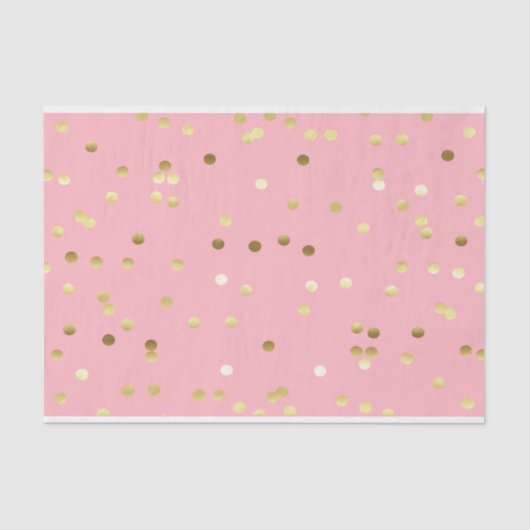 Schicker GoldfolieConfetti hellrosa Seidenpapier (Vorderseite)