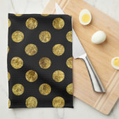 Schicker Goldzauber und -schwarze Flecken Handtuch (Viertel Falte)