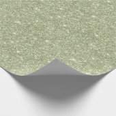 Schicker grüner Avocado-Glitter-Geburtstag Geschenkpapier (Ecke)