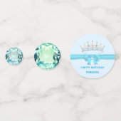Schicker hellblauer Aquamarin-Edelstein Geburtstag Konfetti (Vorderseiten)