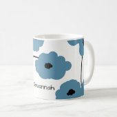SCHICKER KAFFEE MUG_MOD B; UE UND SCHWARZE KAFFEETASSE (VorderseiteRechts)