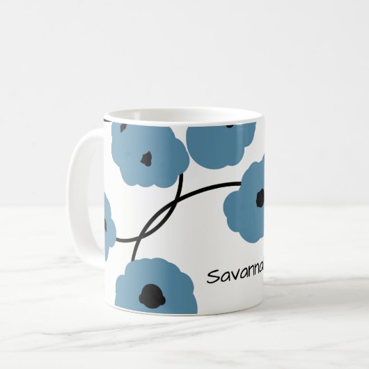 SCHICKER KAFFEE MUG_MOD B; UE UND SCHWARZE KAFFEETASSE (Vorderseite Links)