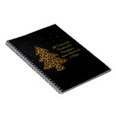 Schicker Leopard-Baum-Weihnachts-Spiral-Foto-Notiz Notizblock (Rechte Seite)