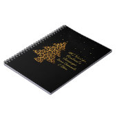 Schicker Leopard-Baum-Weihnachts-Spiral-Foto-Notiz Notizblock (Linke Seite)