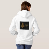 Schicker Leopard-Christmasbaum Hoodie (Schwarz voll)