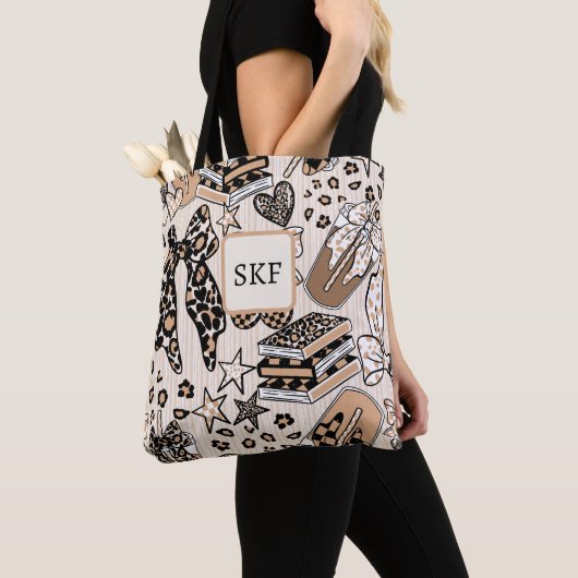 Schicker Leopard-Coffee-Liebhaber-Tragetasche in E Tasche (Von Nahem)