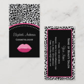 Schicker Leopard-Druck-Cosmetology-und Visitenkarte (Vorne/Hinten)