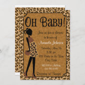 Schicker Leopard Mama-zu-ist Babyparty-Einladung Einladung (Vorne/Hinten)
