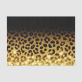 Schicker Leopardendruck im Gold-Glitter-Muster Seidenpapier (Vorderseite)