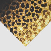 Schicker Leopardendruck im Gold-Glitter-Muster Seidenpapier (Ausschnitt)