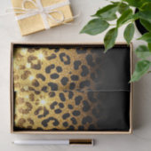 Schicker Leopardendruck im Gold-Glitter-Muster Seidenpapier (Geschenk)