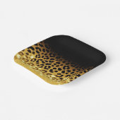 Schicker Leopardendruck mit goldenem Glitter Pappteller (Gewinkelt)
