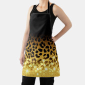 Schicker Leopardendruck mit goldenem Glitter Schürze (InSitu)