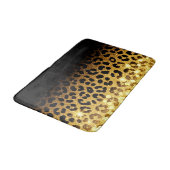 Schicker Leopardendruck mit Goldglitter Badematte (Schrägansicht)