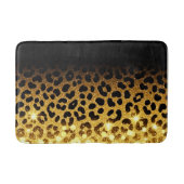 Schicker Leopardendruck mit Goldglitter Badematte (Vorderseite)