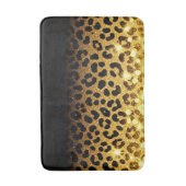 Schicker Leopardendruck mit Goldglitter Badematte (Vorderseite Vertikal)