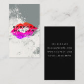 Schicker Lippenstift-Kuss | Textur-Hintergrund Visitenkarte (Vorne/Hinten)