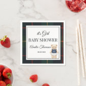 schicker Luxus-Teddybär-Baby-Shower Serviette (Beispiel)