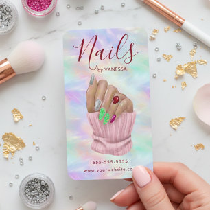 Schicker Maniküre-Künstler Nagelstudio Stylische O Visitenkarte