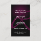 Schicker Maskenbildner Visitenkarte (Rückseite)