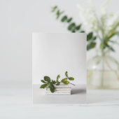 schicker minimaler Stapel von botanischem Postkarte (Stehend Vorderseite)